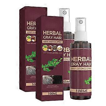 Herbal Gray Hair Restore Spray mit Kopfhautpflege – Natürliche Farbauffrischung 100 ml