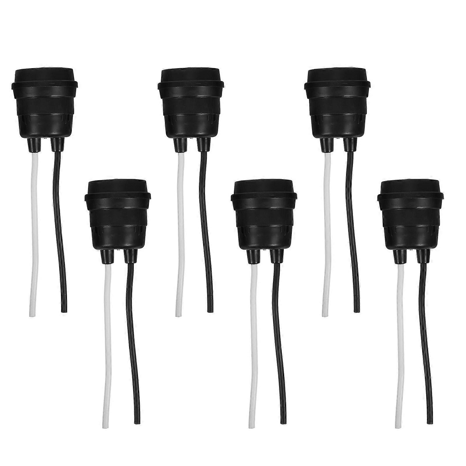 6pcs Waterproof Lamp Holder Socket E27 Socket Lamp Base E27 Light Holder Socket for DIY Table Lamp Base Accessories