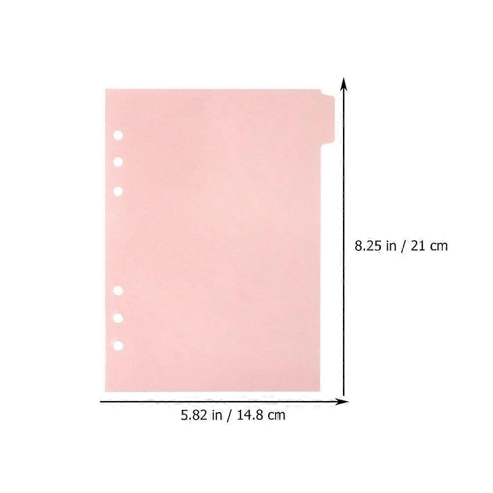Pink 12 Pcs Labels Binder Clips Classification Tabs Divider