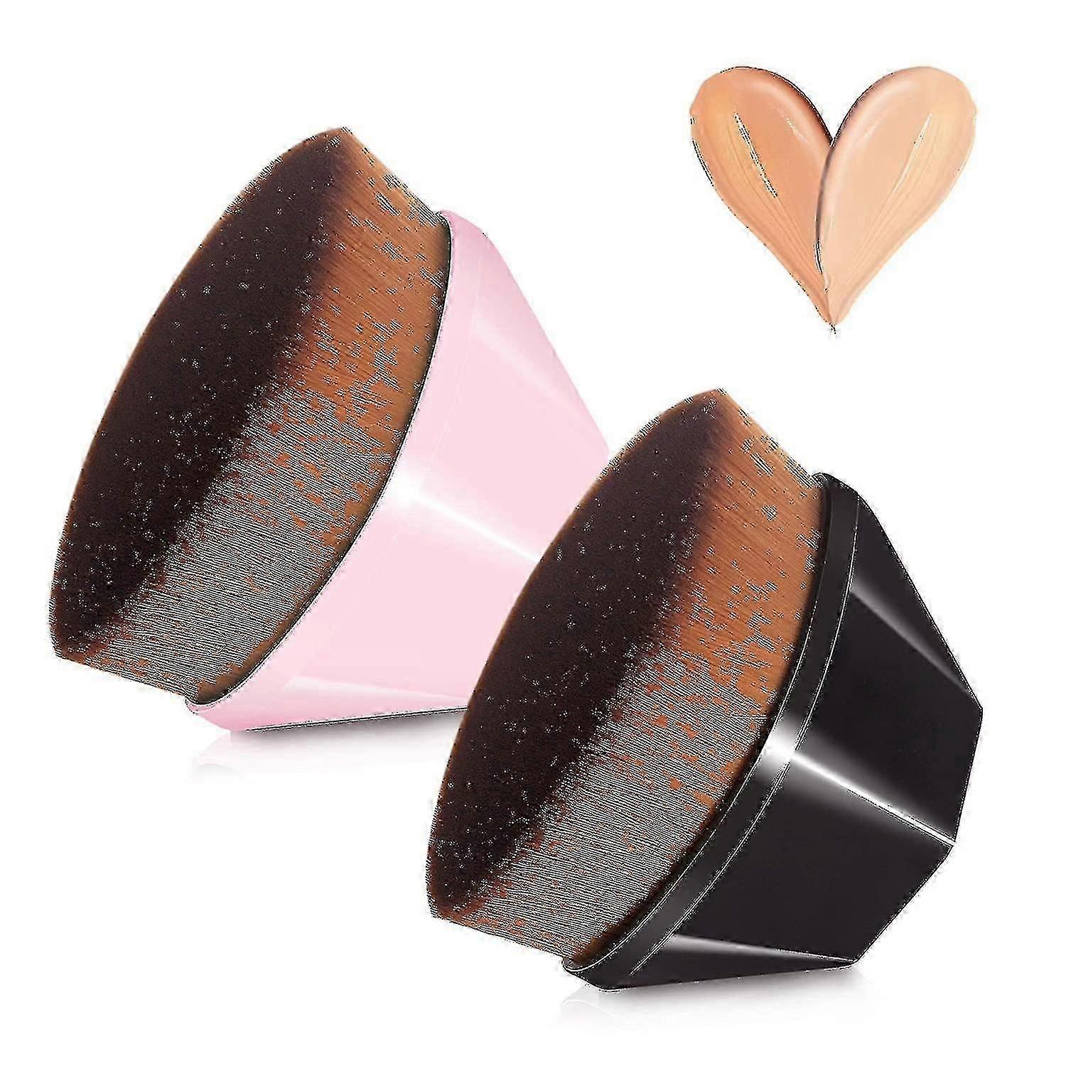 2pcs Magic Foundation Brush Pink + Black