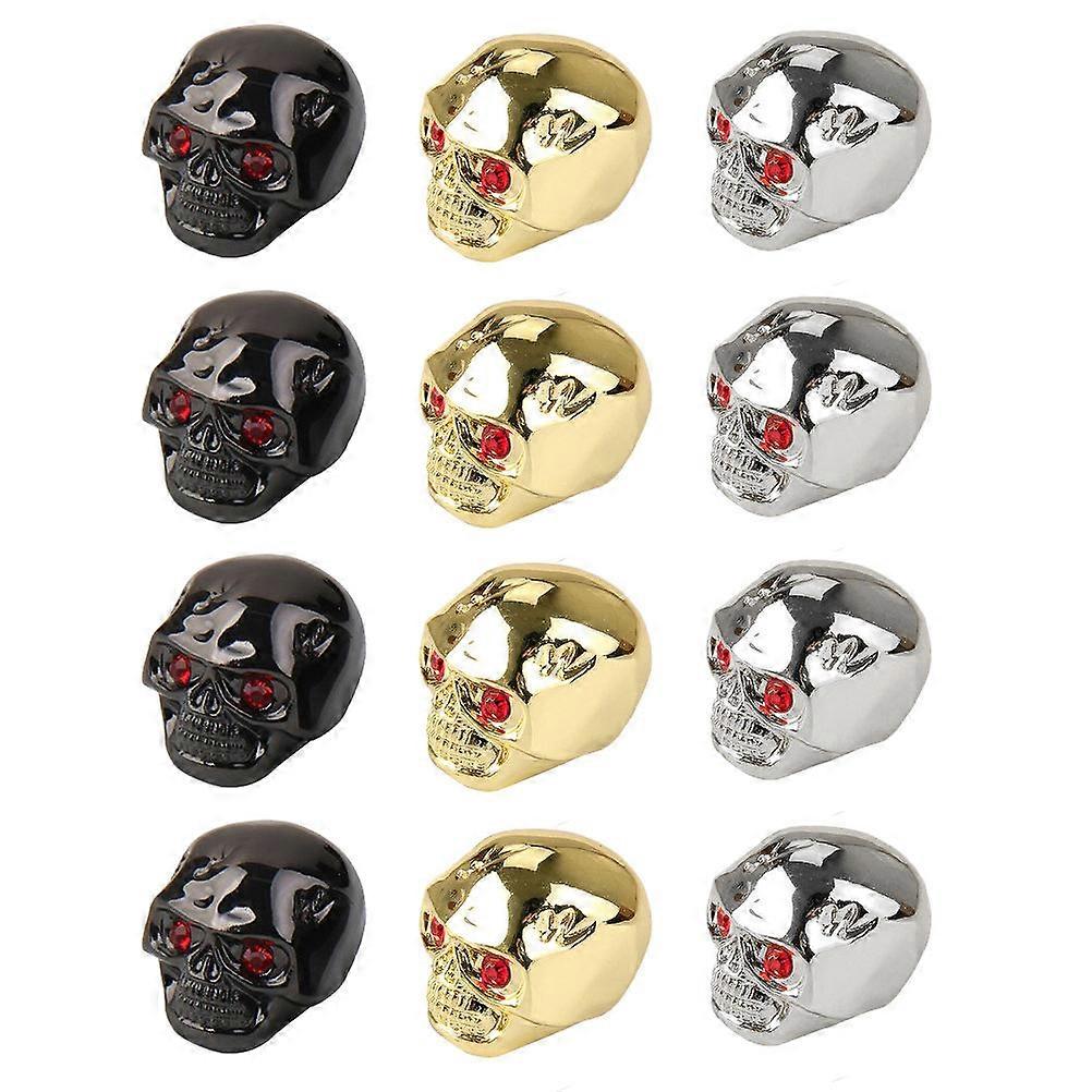 Guitar Potentiometer Caps Metal Skull Head Knobs for Volume Control 24Pcs