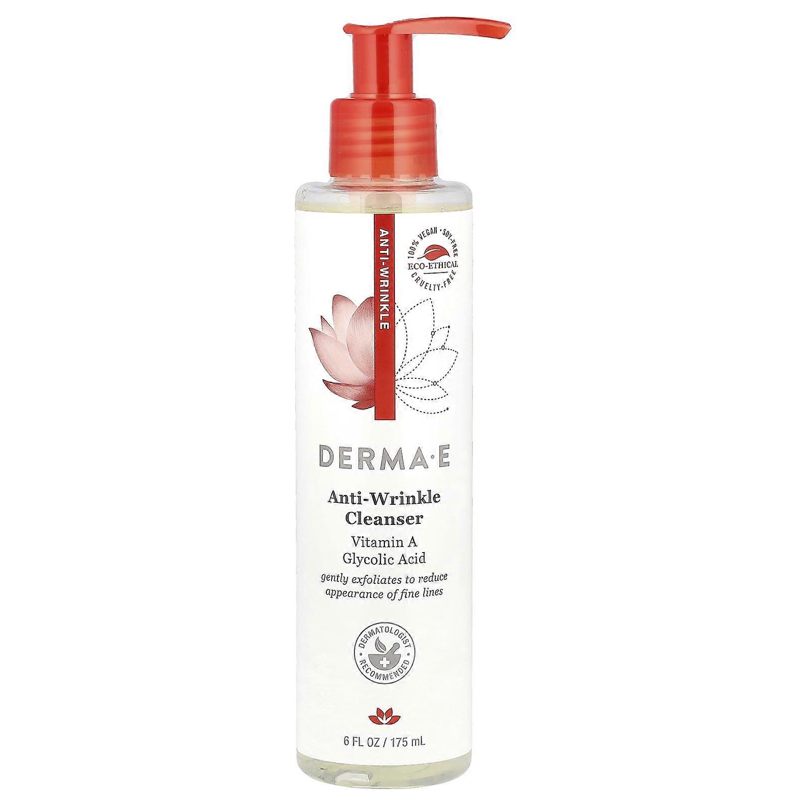DERMA E, Anti-Wrinkle Cleanser, 6 fl oz (175 ml), 2-Pack