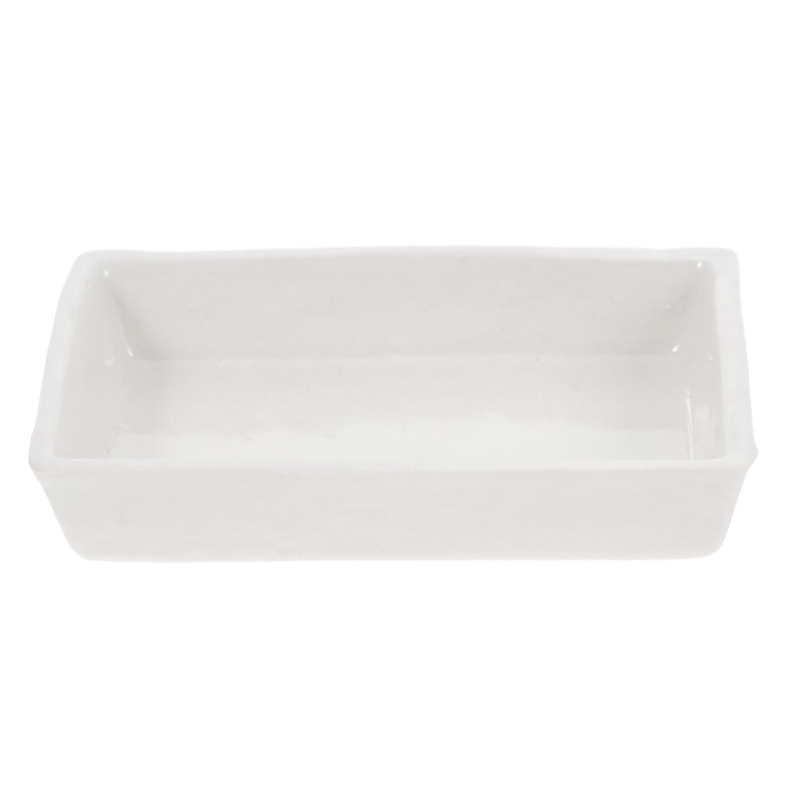 Ceramic Burning Tray High-Temperature Resistant Ceramic Tray for Laboratory Use Rectangular Dish for Laboratory Experiments