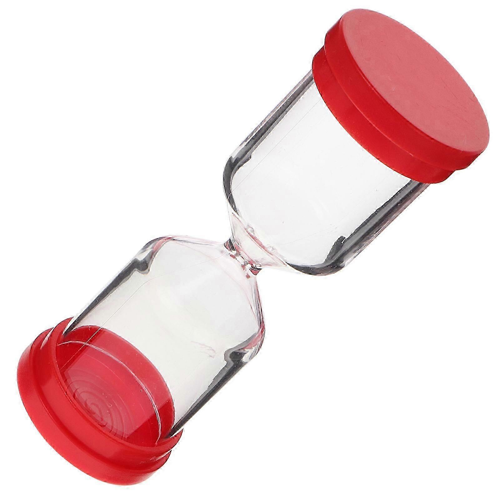 Openable Hourglass Timer Sand Timer for Home Use Red Plastic Bottles