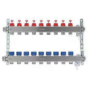 REHAU Verteiler HKV-D AG V2A, 9 Kreise, 1 Stk.
