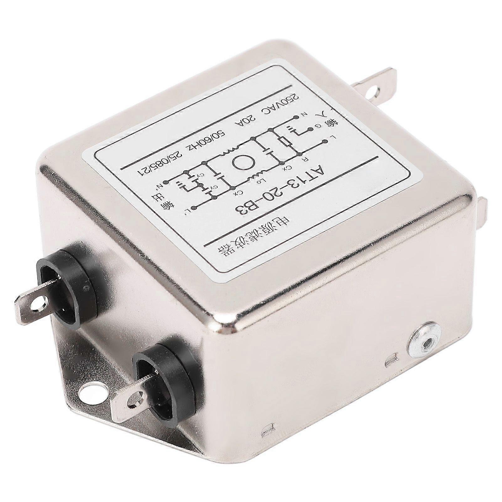 EMI Filter Small Volume Antioxidation Easy Wiring Electromagnetic Interference Filter 20A AC250V