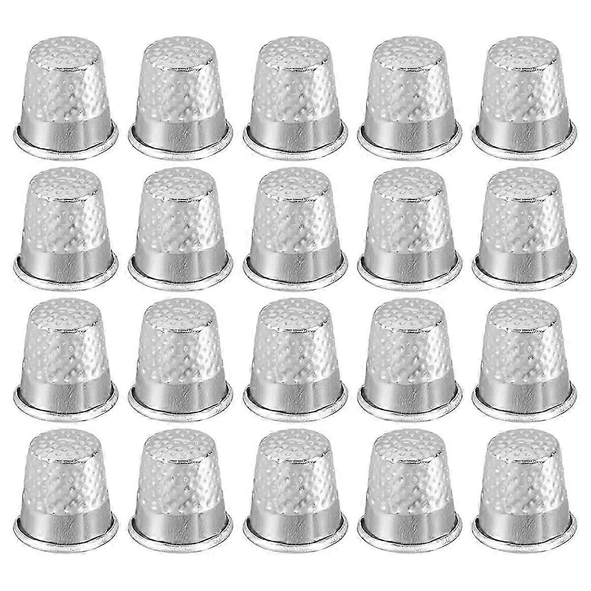 Sewing Thimble Finger Protector, 20 Pcs Metal Finger Shield Ring