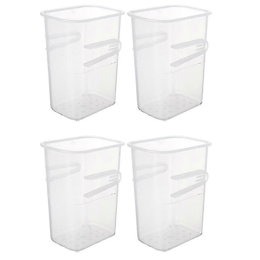 Fridge Food Sort Storage Box Plastic Multi-use 4pcs Clear