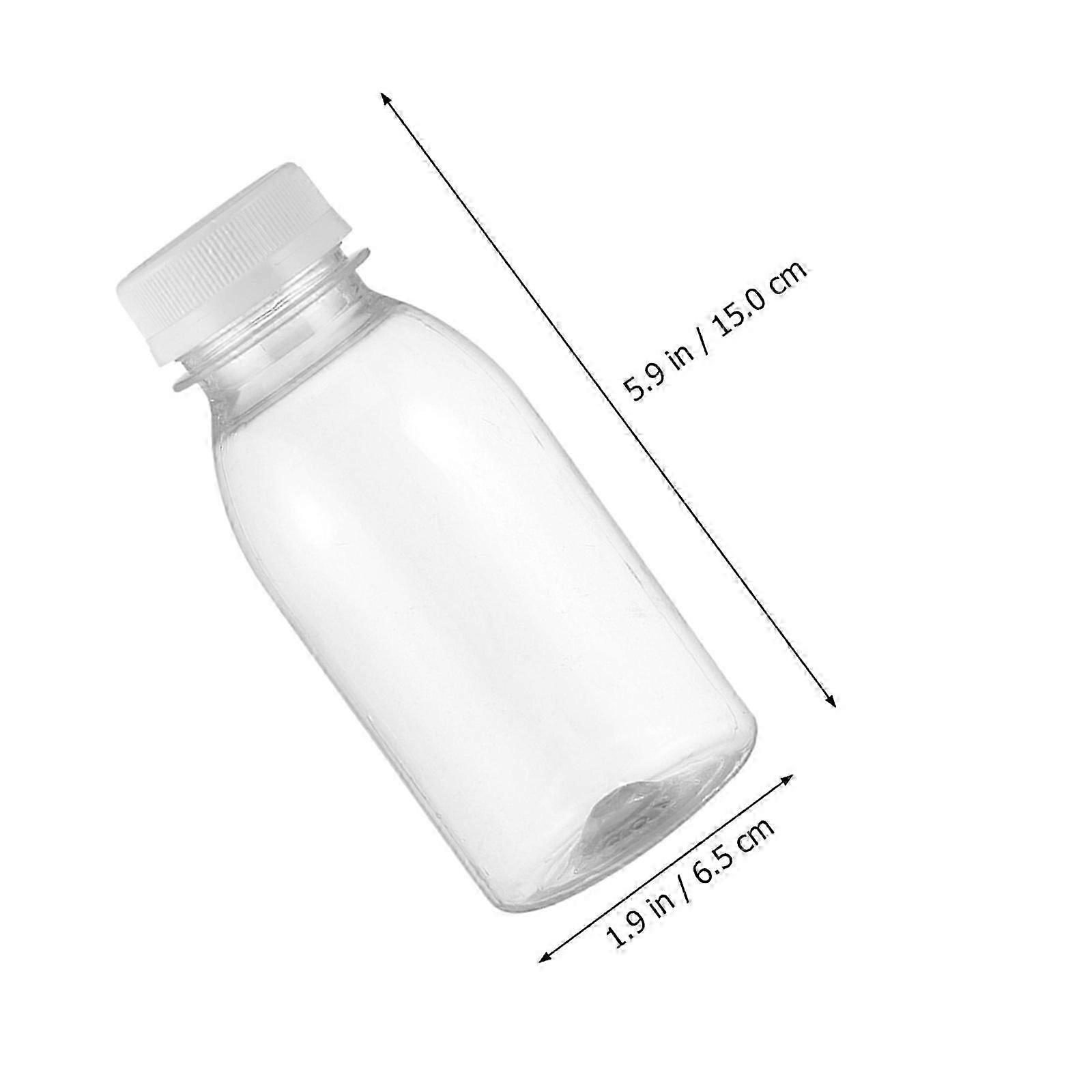 Transparent Plastic Milk Storage Bottles, 10Pcs