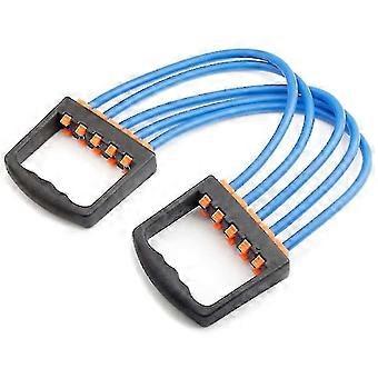Chest Expander, Gym Exercise Chest Pull Expander Fitness Puller Five Detachable Rubber Resistan1pcsblue