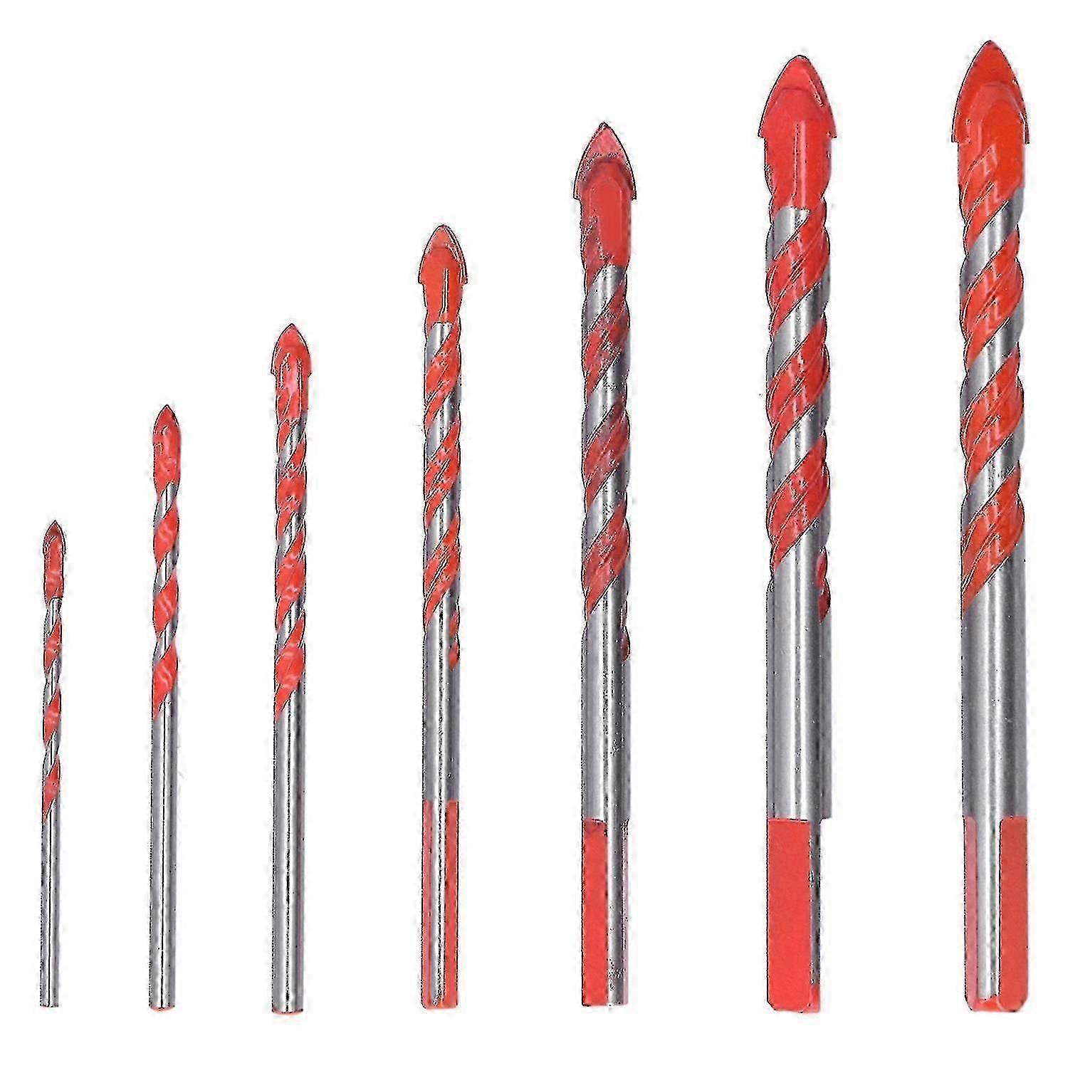 Drill Bit Set Multi Purpose Bits Accessory compatible with Ceramic Tile Concrete Glass Drilling(7Pcs