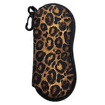 Leopard Print Neoprene Glasses Case, Waterproof Ultra-Light Eyeglass Pouch, Fits Various Sizes, 1 Piece