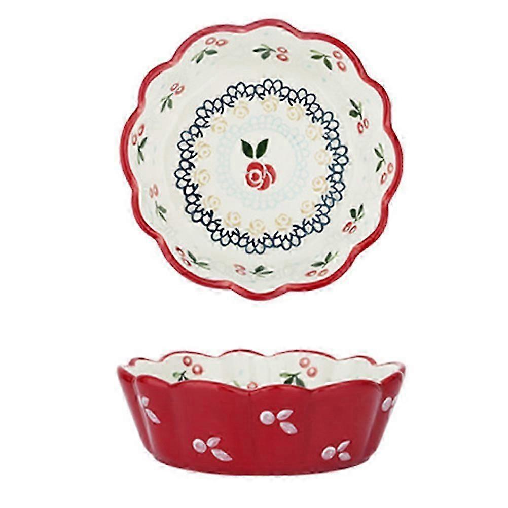 Cherry Pattern Small Ceramic Bowl for Kitchen Use