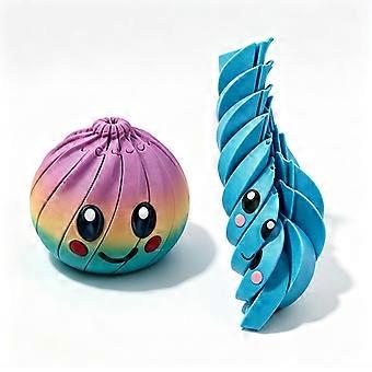 Dumpling Fidget Toys, Telescopic Stress Relief Sensory Toy, Cute Squeeze Decompression Gift for Kids Adults