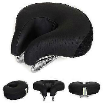 Noseless Bicycle Saddle for Mountain Bike, Ergonomic Soft Cushion with Shock Absorption