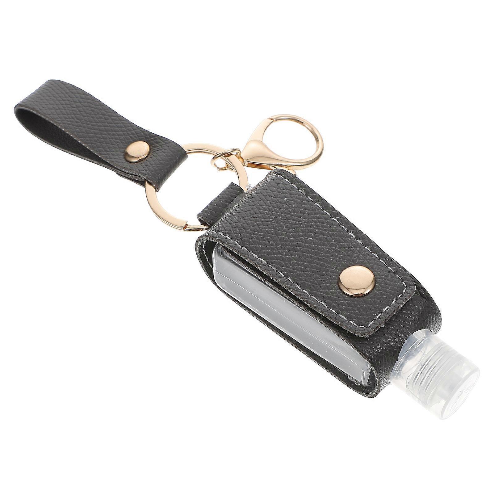Key Case Holder Pu Material for Everyday Use Dark Grey Rectangular Shape Protection 1Set