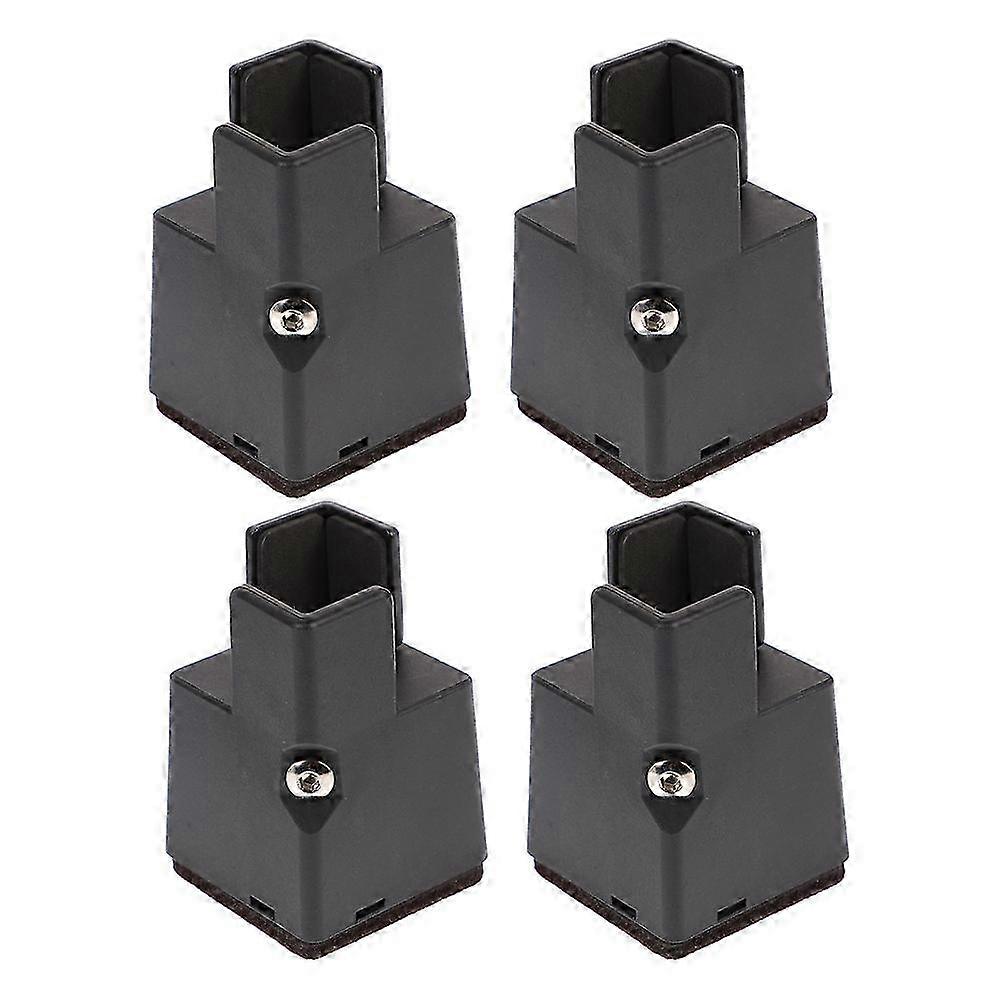 Furniture Risers Adjustable Bed Risers for Home Use 4Pcs Black Pads