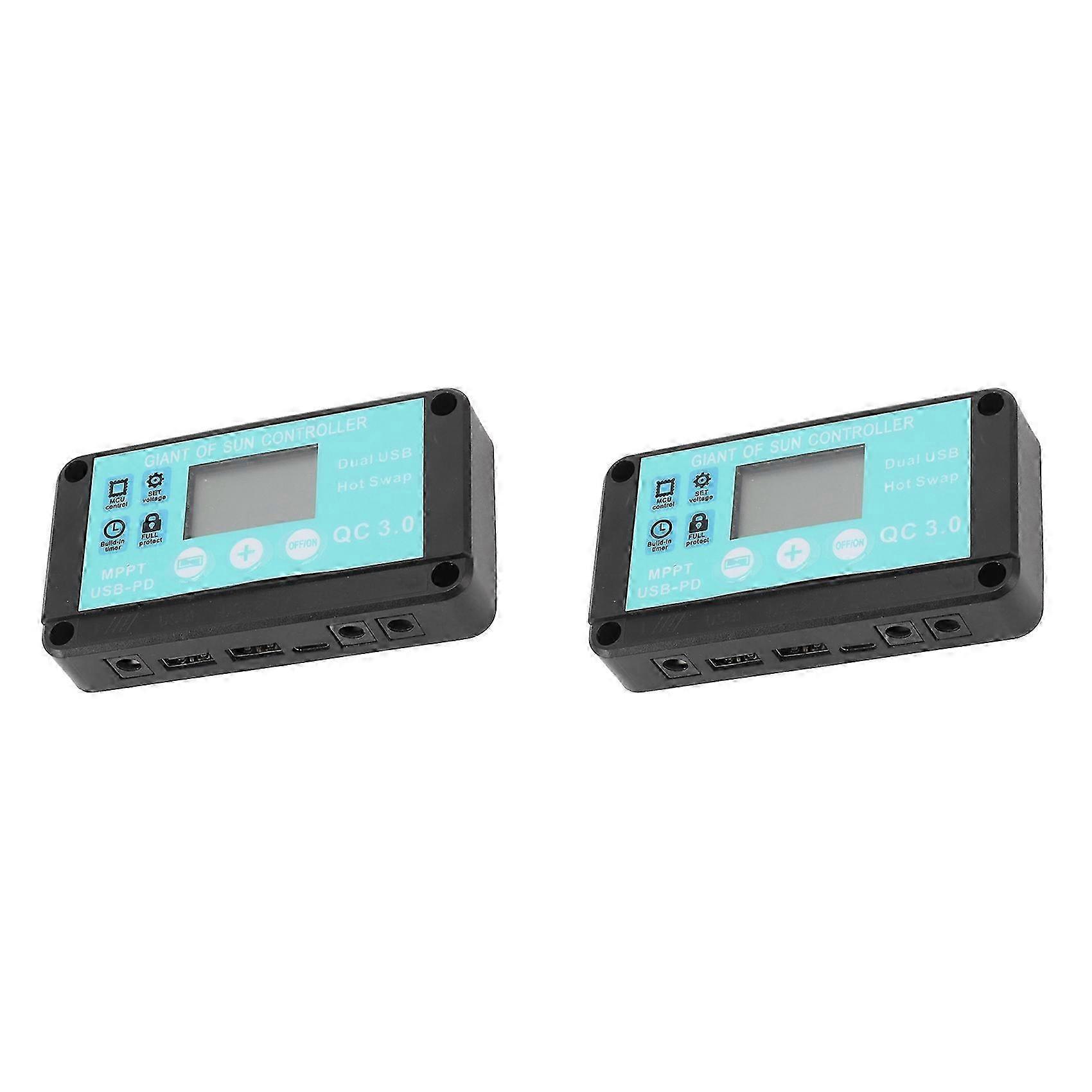 2X MPPT Solar Charge Controller Multiple Protection Solar QC3.0 Controller with LCD Screen(30A)