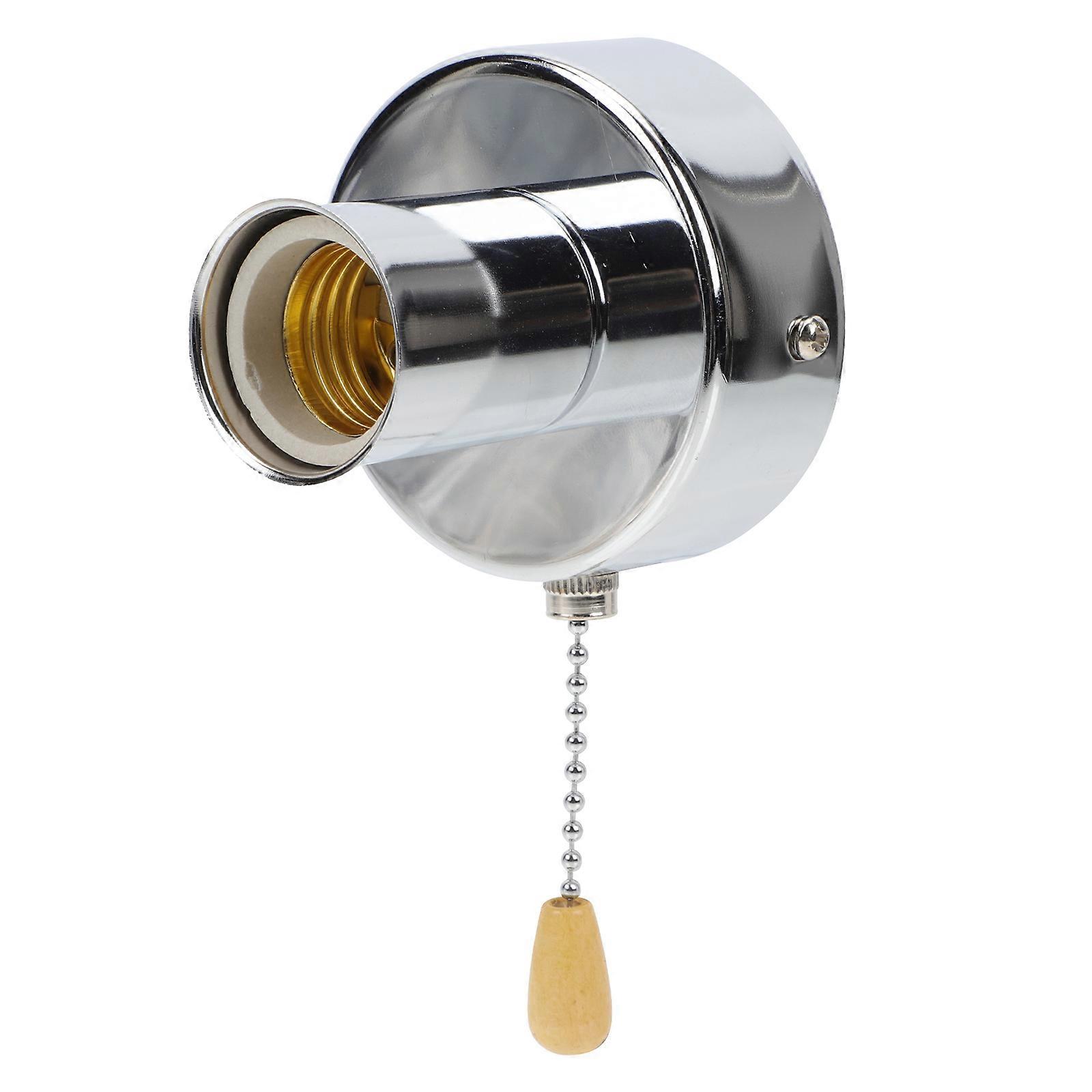 1Set Wall Lamp Lampholder with Pull Chain Switch Durable Pullswitch E27 Lamp Holder
