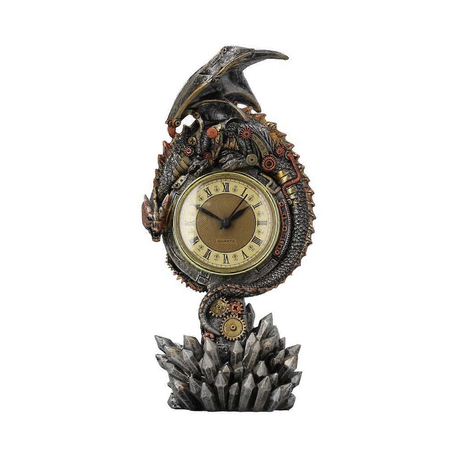 Fantasy & Mythology Clockwork Reign Steampunk Dragon Mantel Clock | Clocks