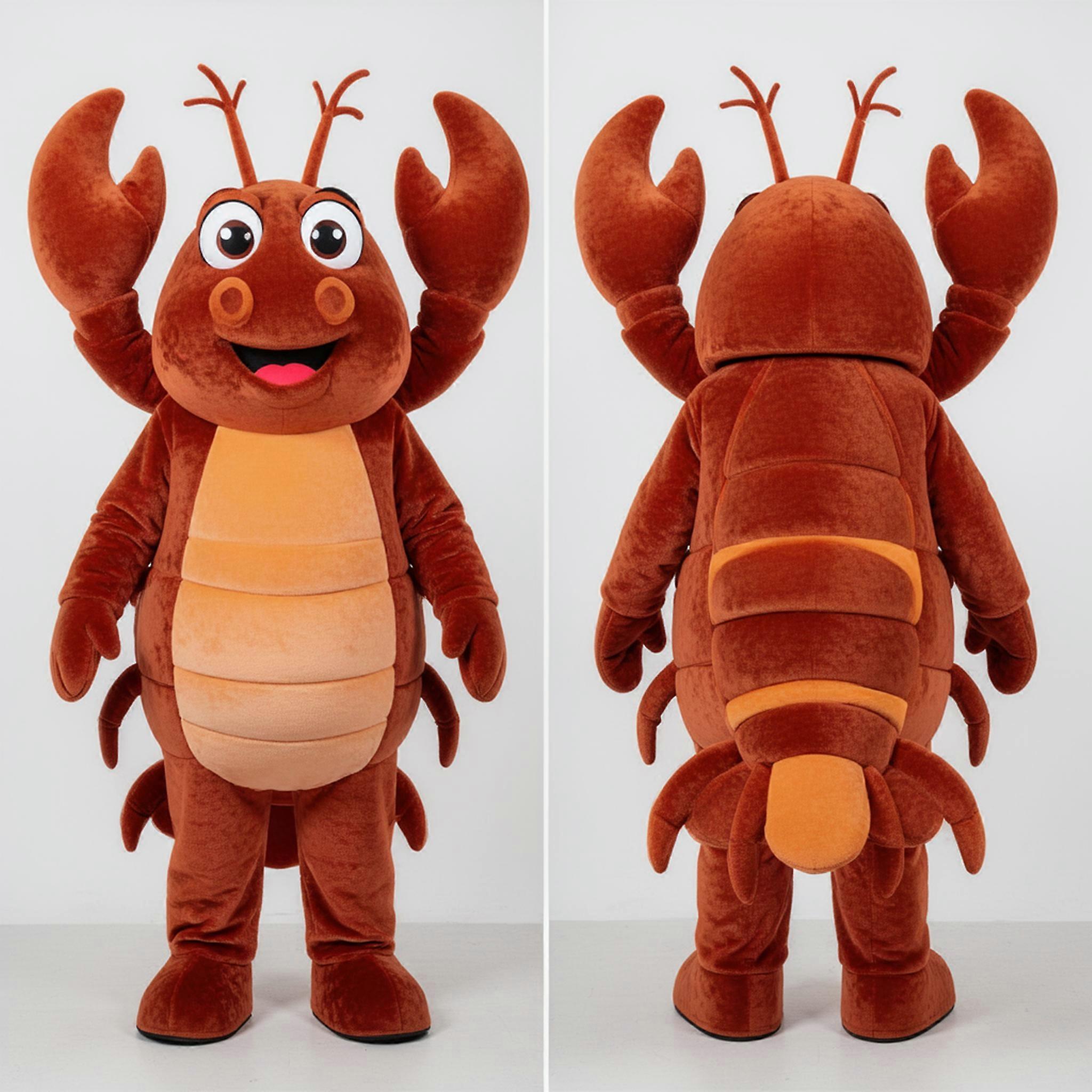 MASTICOT Deep Rust Orange Cuddly Lobster Bisque Mascot