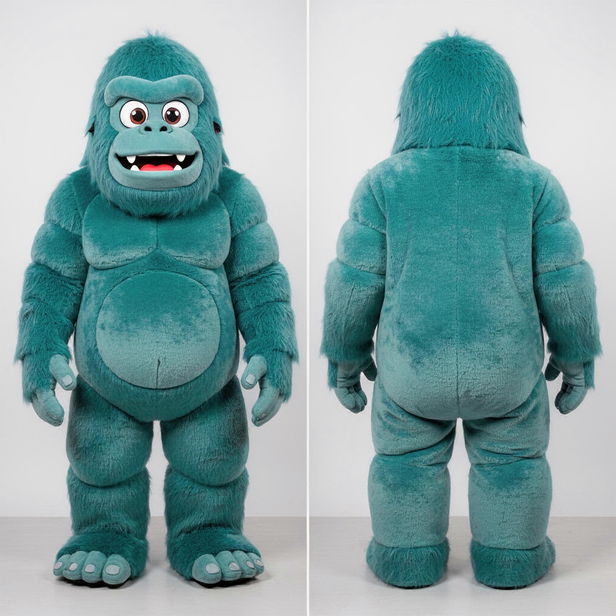 MASTICOT Teal Cartoon Sasquatch Mascot