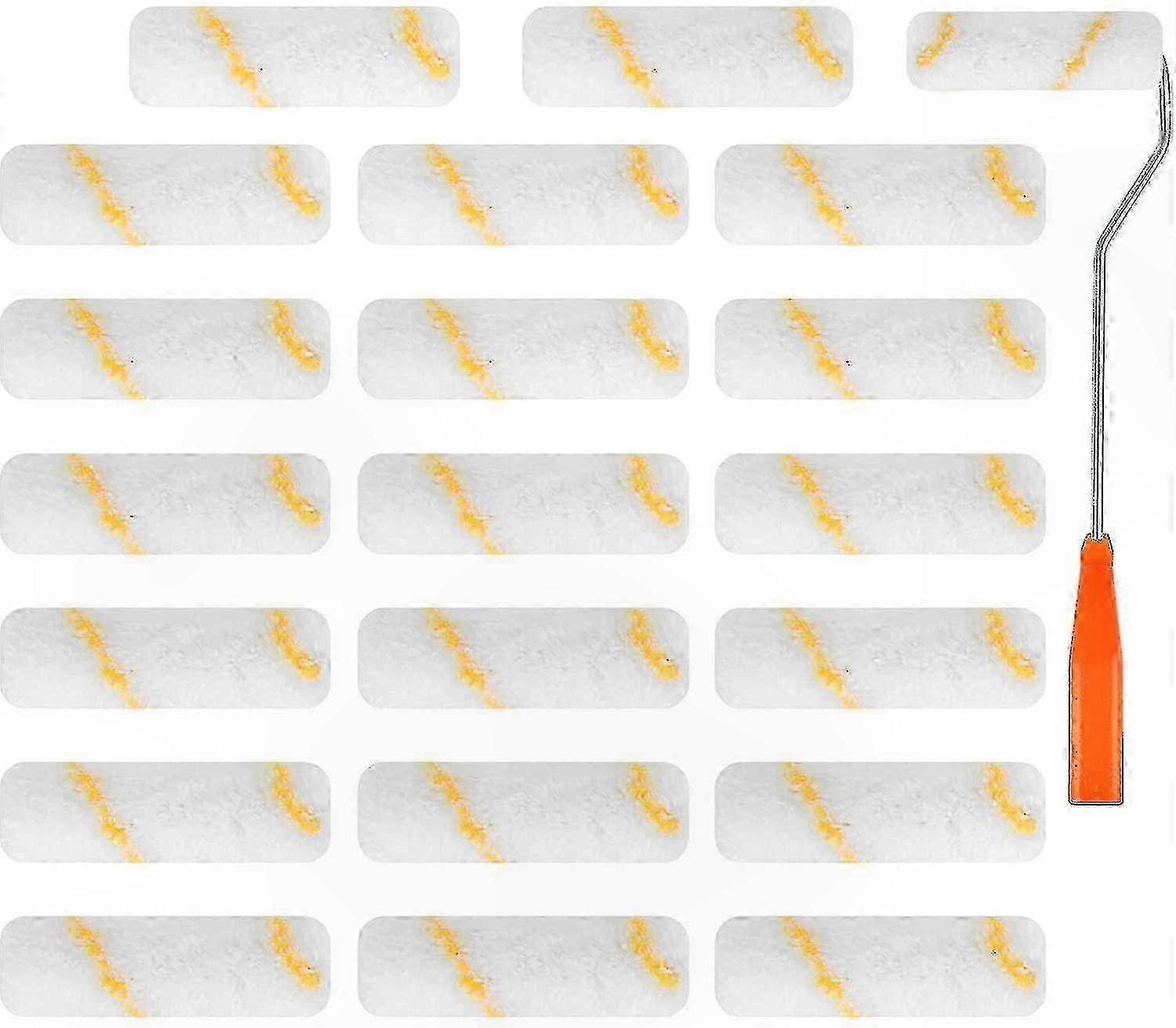 20-Pack Mini Paint Rollers for Walls, Small Roller Brushes for Home Projects