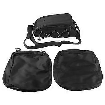 Sac de support de cyclisme 3 en 1 Sac de coffre Sac de siège arrière de cyclisme résistant à l’eau Sac isotherme avec 2 sacs suspendus latéraux Sac à bagages de vélo Sac à bandoulière