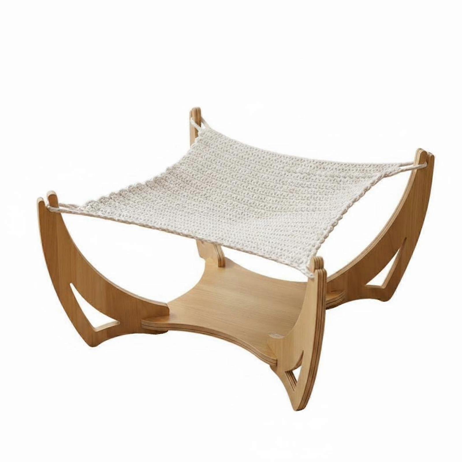 Elevated Crocheted Rope Cat Hammock