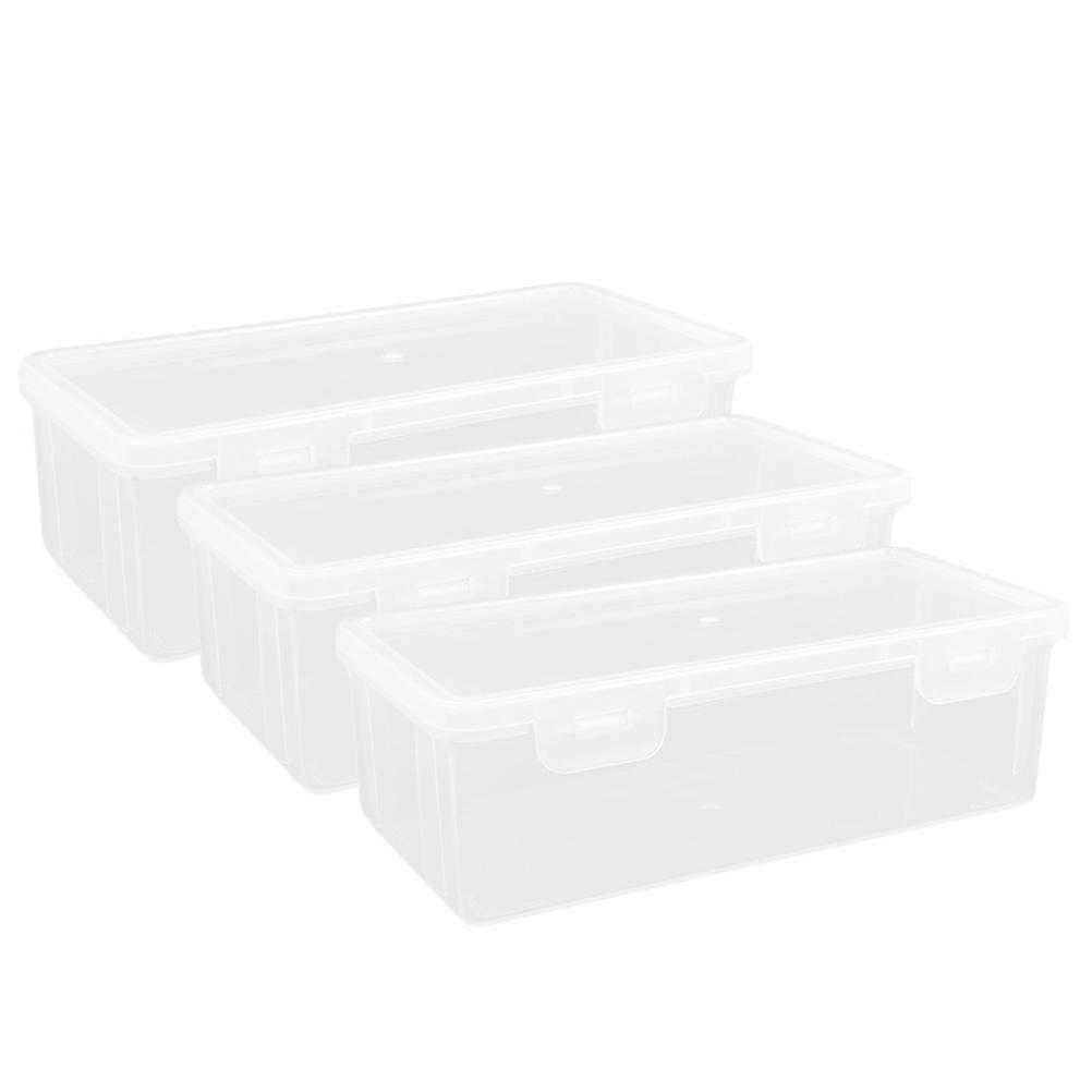 Transparent Bread Container for Storage 3Pcs Clear Toast Box Set