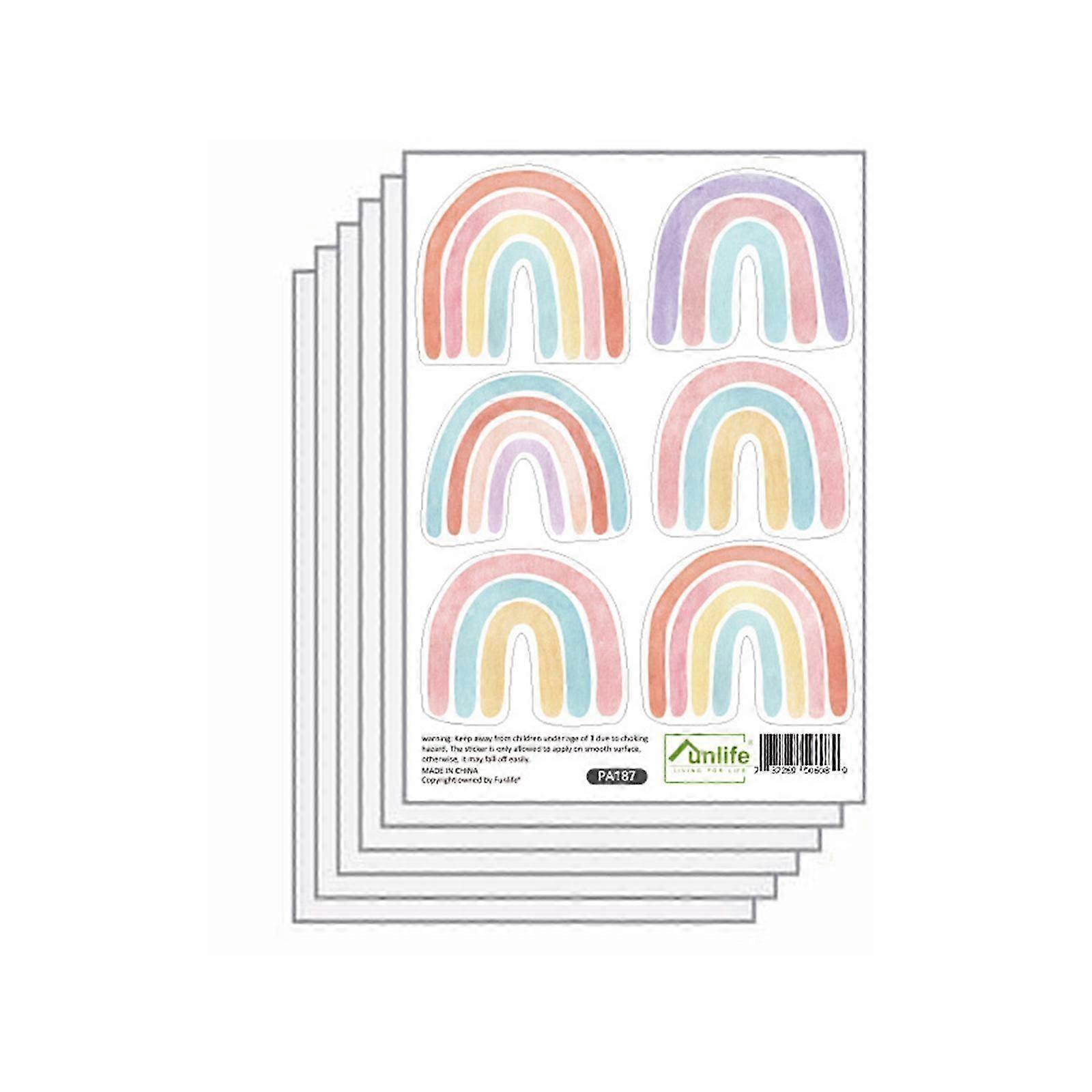 Rainbow Wall Stickers Set DIY Boho Decor