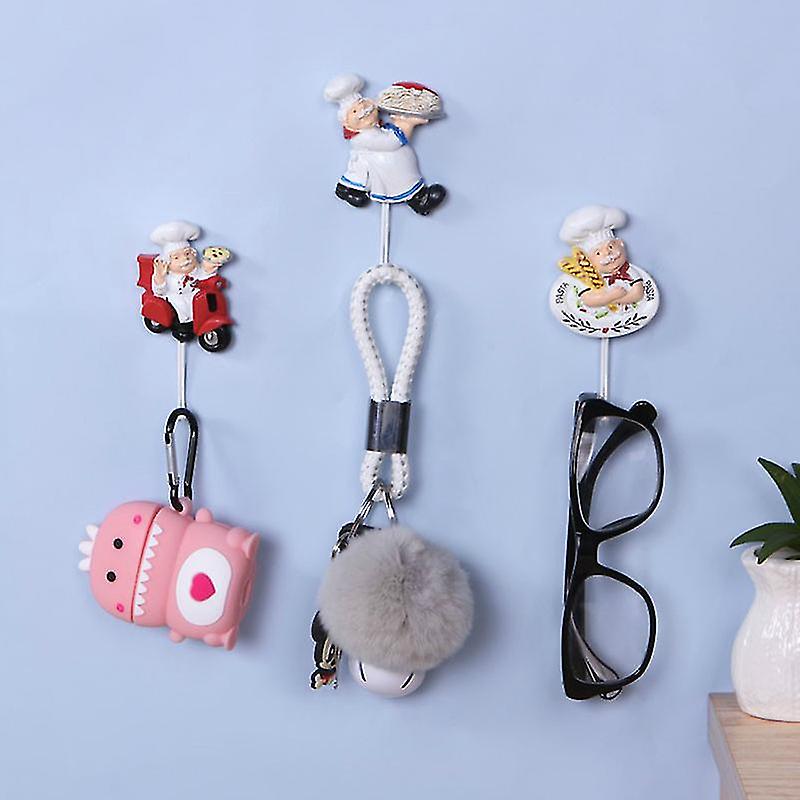 Cartoon Resin Chef Hook Sticky Kitchen