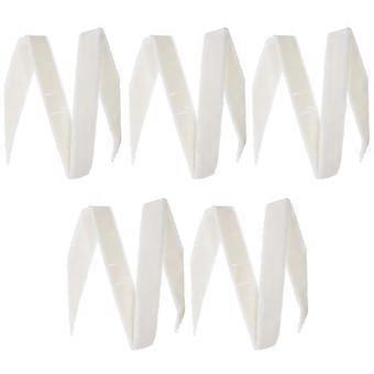 Fitas de aderência para raquete de tênis, antiderrapantes, absorventes, 5 unidades, fibra branca.
