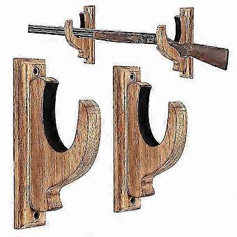 Wandhalterung aus Massivholz für Gewehr und Schrotflinte