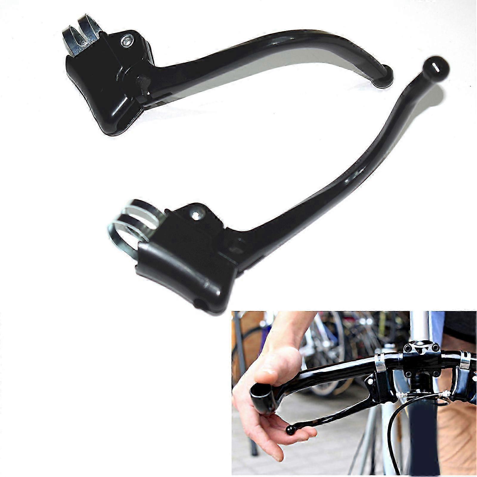 Retro Bent Stainless Brake Levers Pair