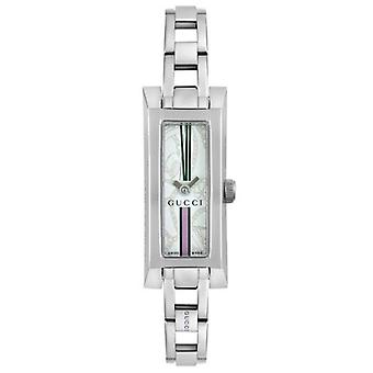 A. gucci the g link ac/ac blan stripe watch for Women Analog Quartz with stainless steel bracelet YA110501