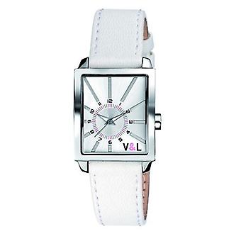 V&l a Sunray Quartz Analog Woman Watch with Cowhide Bracelet VL055601