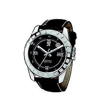 Moschino joe black Watch for Men Analog Quartz with Cowskin Bracelet MW0019