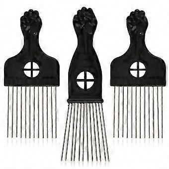 Styling Comb with 3 Steel Needles for Professional Hairdressing and Hairdressers