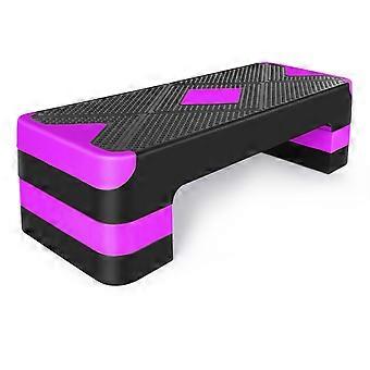 Aerobic step platform, stepmachines voor fitness met 3 niveaus, verstelbare hoogte van 10,16 cm tot 15,24 cm tot 20,32 cm. Fitness stepmachine voor thuis en op kantoor, met handig opbergingssysteem.