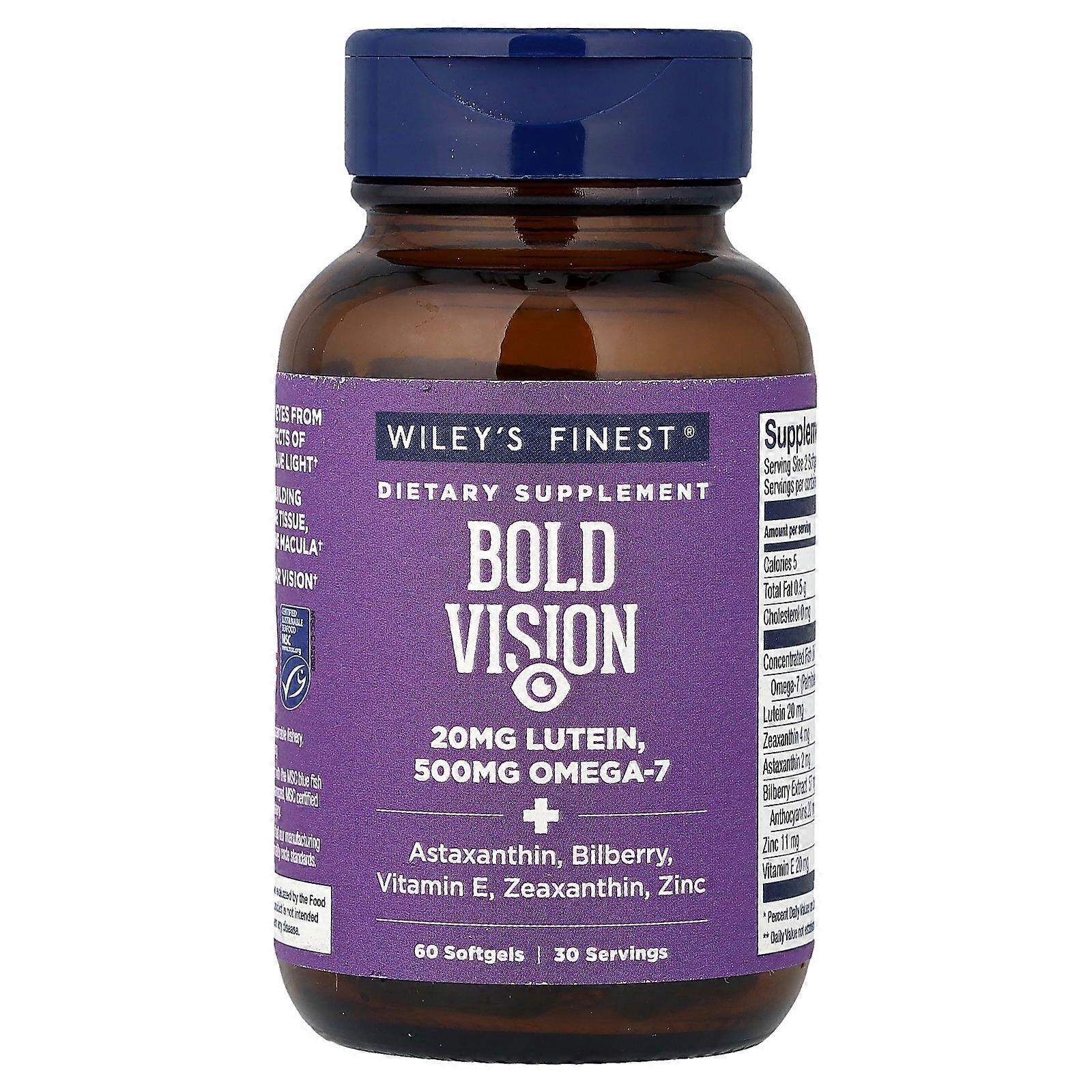 Wiley's Finest, Bold Vision, 60 Softgels