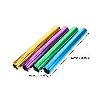Lightweight Aluminum Relay Race Sticks for Running Use 4Pcs Outdoor Sports
