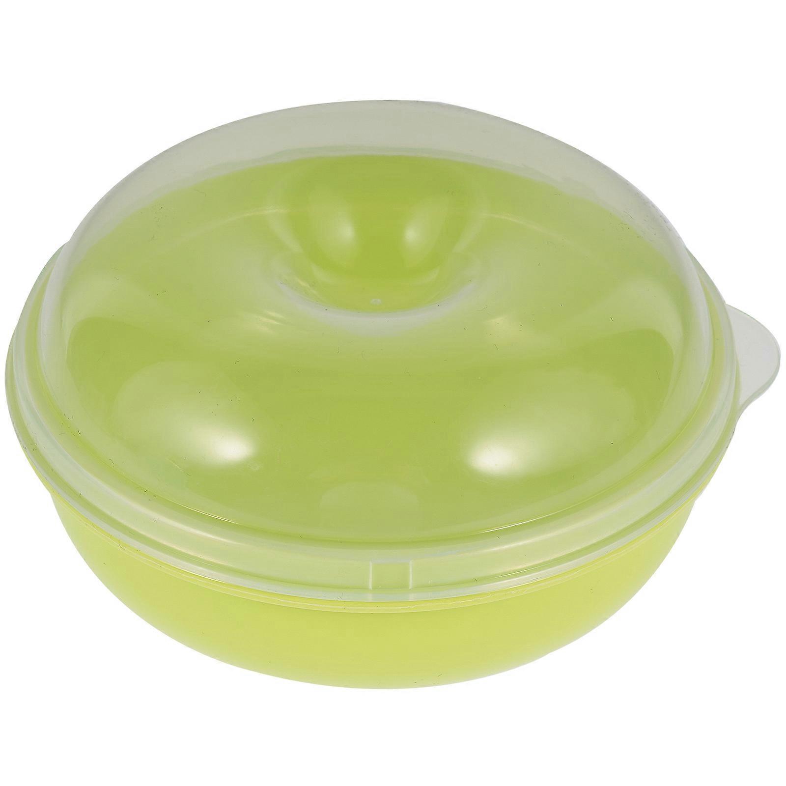 Bread Container Doughnut Keeper for Storage Portable Green Microwaveable