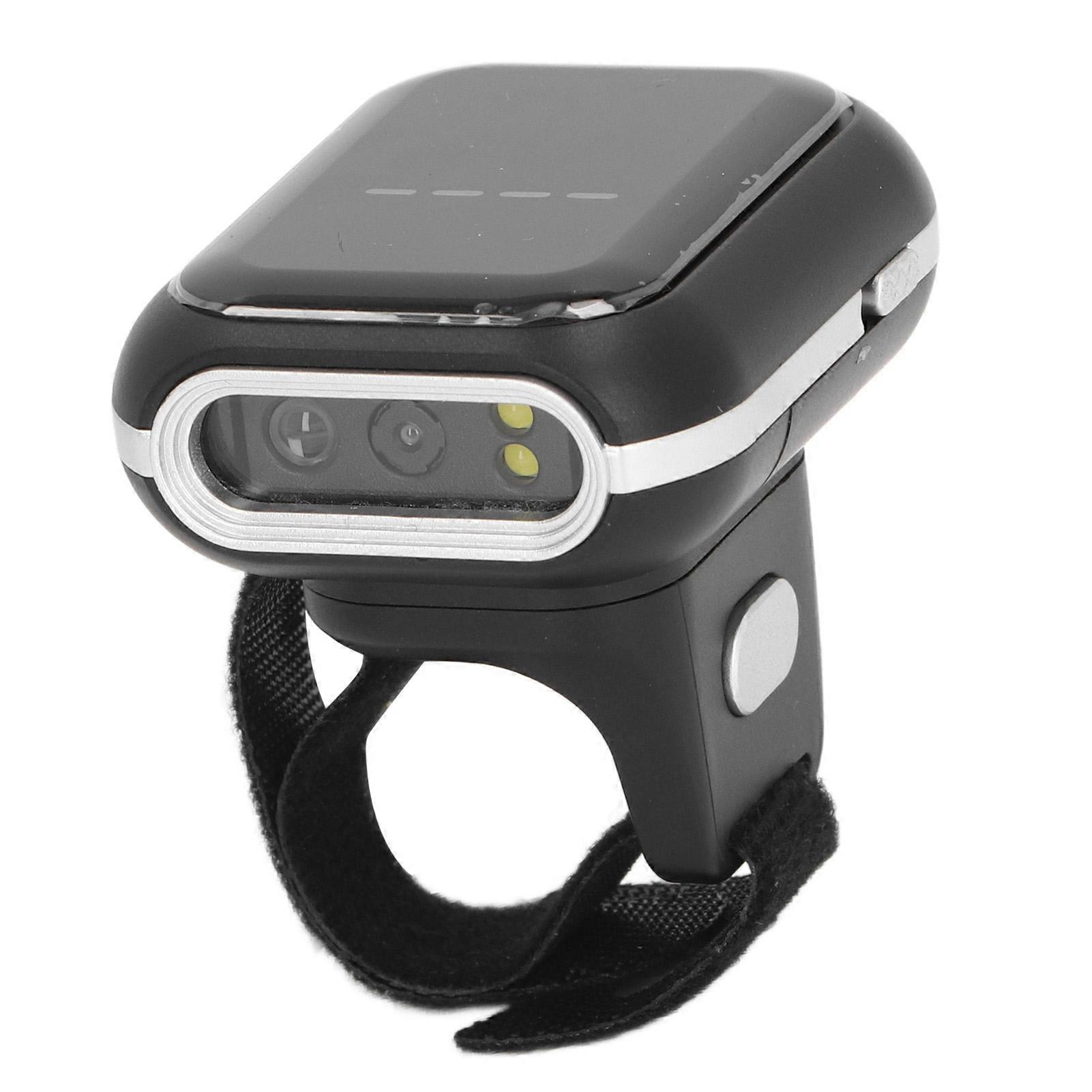 Ring Barcode Scanner 2.4G Wireless Bluetooth 2D Code Reader Wearable Finger Barcode Scanning Tool
