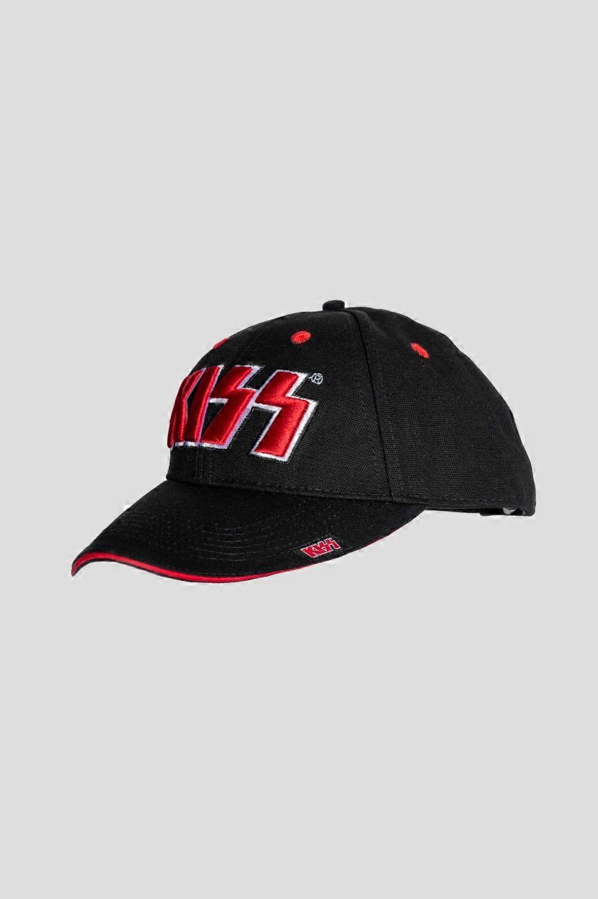 KISS Red On White Strapback Cap