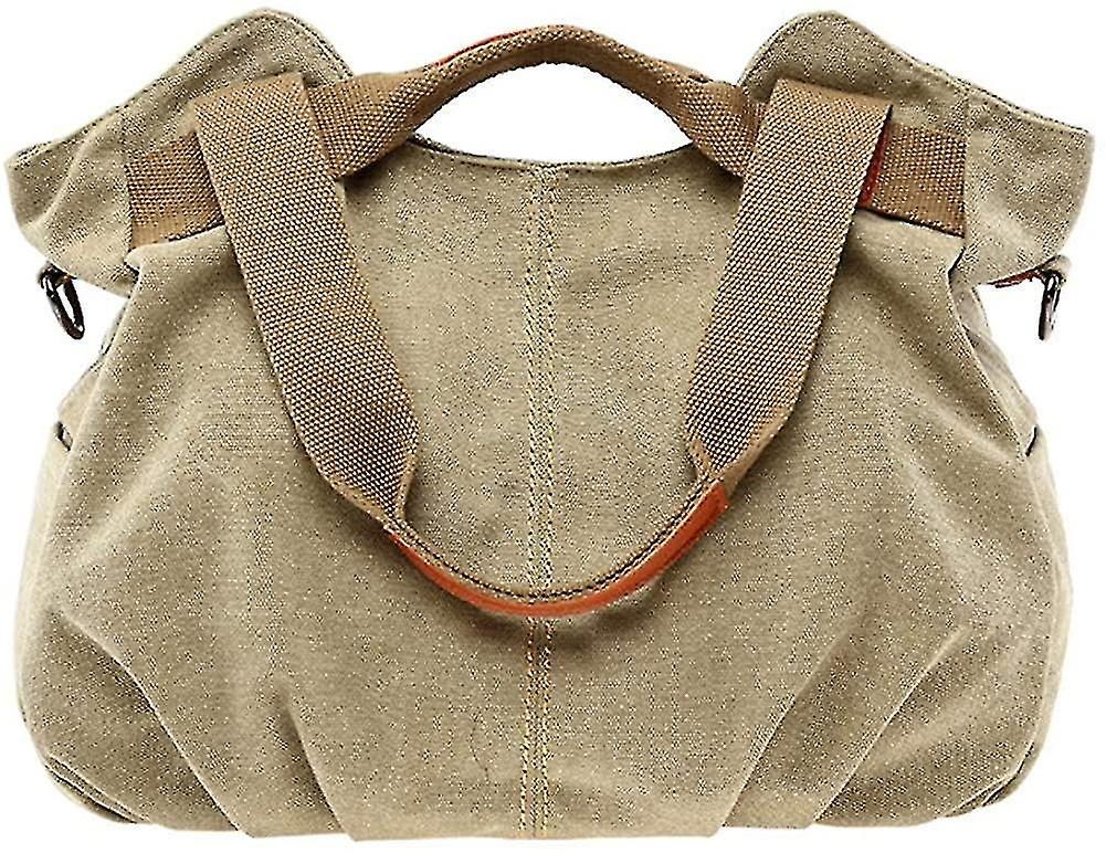 Canvas Damen Tasche Mode Handtasche Schultertasche Durable Multifunktionale Große Kapazität Khaki