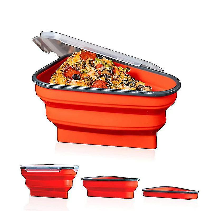 Pizza Storage Container For Pizza Slices Reusable Food Storage Box Silicone Kitchen Tools
