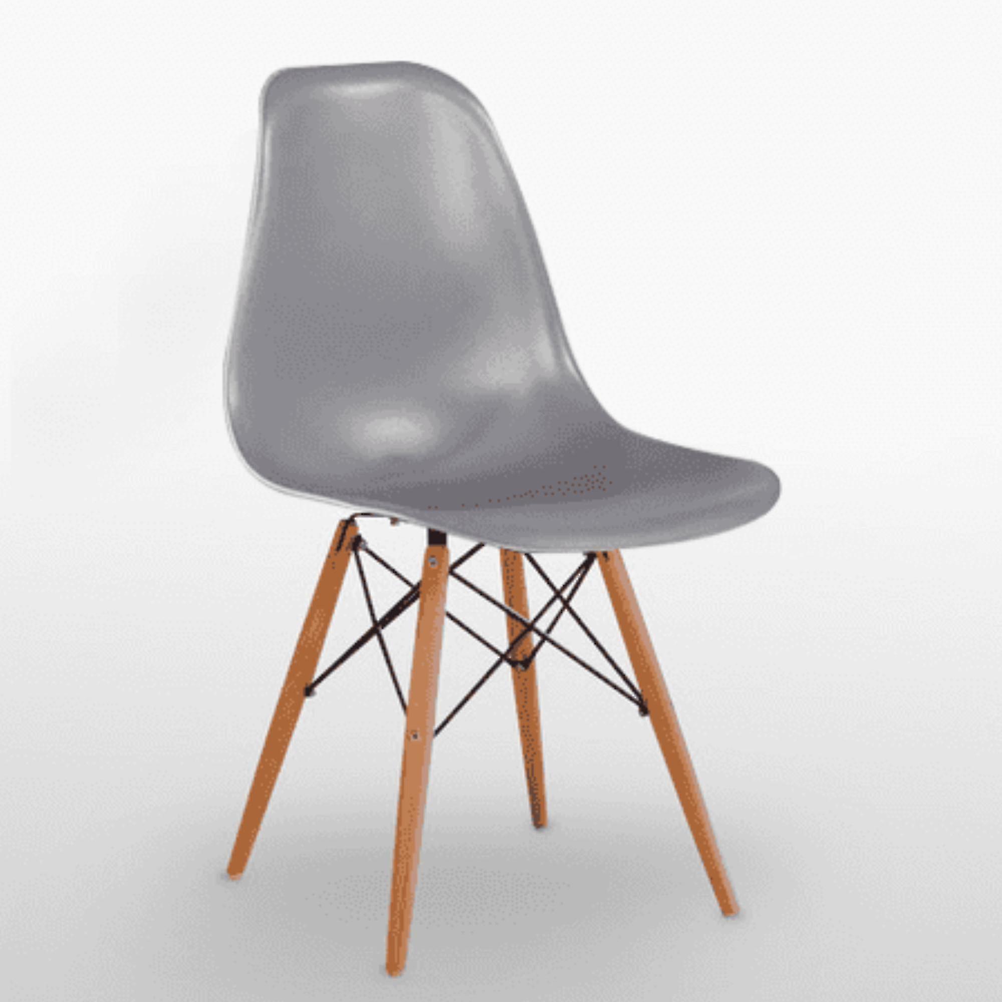 Reims Armless Dining Chair With Wooden Legs Single