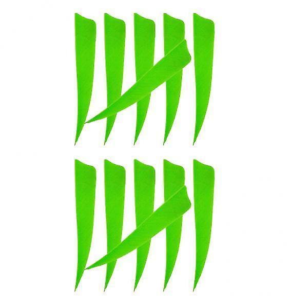 5x12 Peças 4 polegadas flecha flecha penas fletchings palhetas verde fluorescente