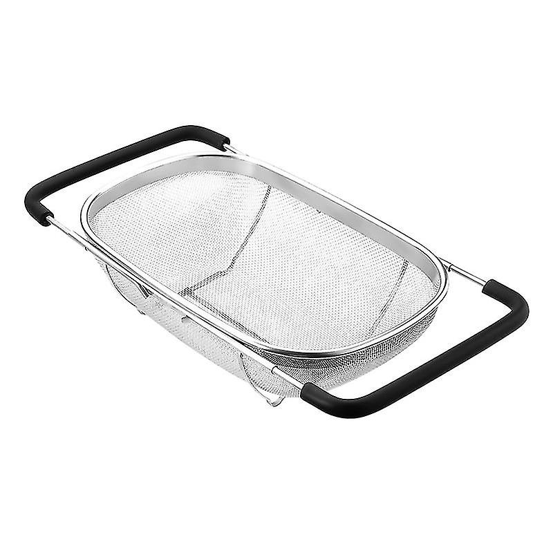 Stainless Steel Expandable Colander, Large, Black